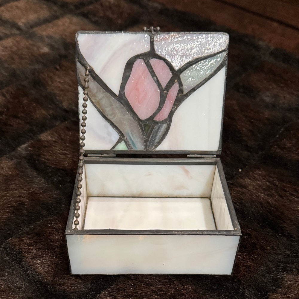 Stained Glass Trinket Jewelry Box